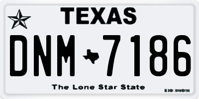 TX license plate DNM7186