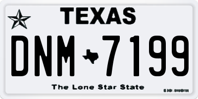 TX license plate DNM7199