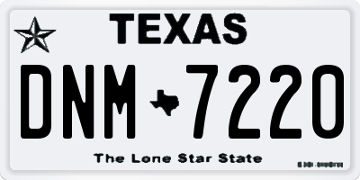 TX license plate DNM7220