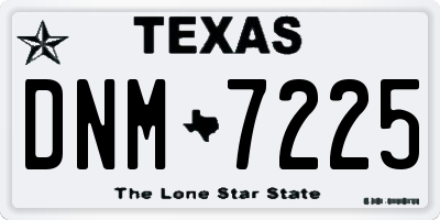 TX license plate DNM7225