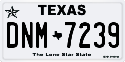 TX license plate DNM7239