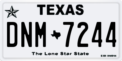 TX license plate DNM7244
