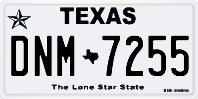 TX license plate DNM7255