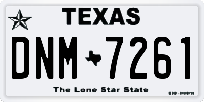 TX license plate DNM7261