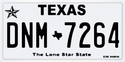 TX license plate DNM7264