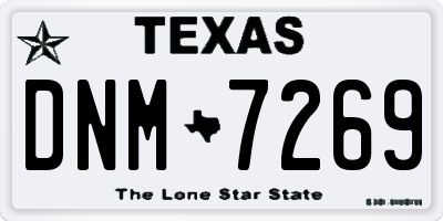 TX license plate DNM7269