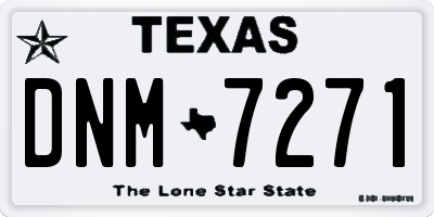 TX license plate DNM7271