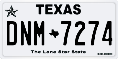 TX license plate DNM7274