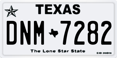 TX license plate DNM7282