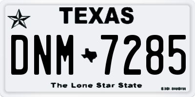 TX license plate DNM7285