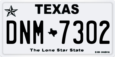 TX license plate DNM7302