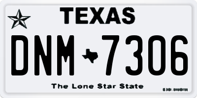 TX license plate DNM7306