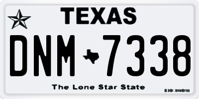TX license plate DNM7338