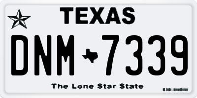 TX license plate DNM7339