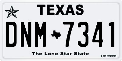 TX license plate DNM7341