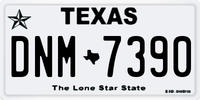 TX license plate DNM7390