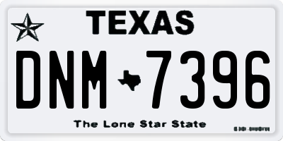 TX license plate DNM7396