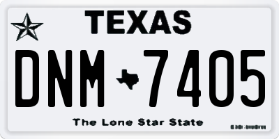 TX license plate DNM7405