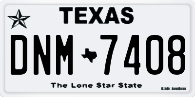 TX license plate DNM7408