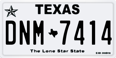 TX license plate DNM7414