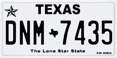 TX license plate DNM7435