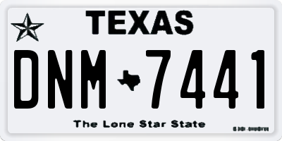 TX license plate DNM7441