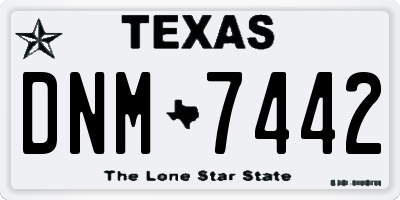 TX license plate DNM7442