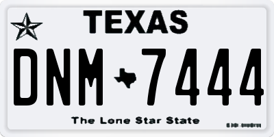 TX license plate DNM7444