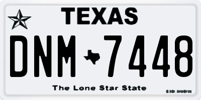 TX license plate DNM7448