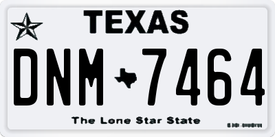 TX license plate DNM7464