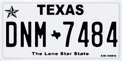 TX license plate DNM7484