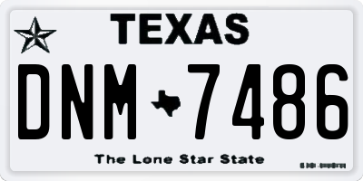 TX license plate DNM7486