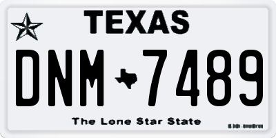 TX license plate DNM7489