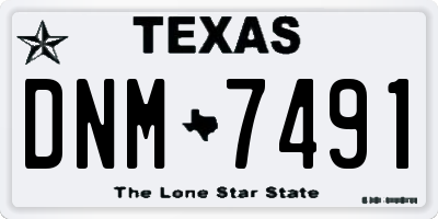 TX license plate DNM7491