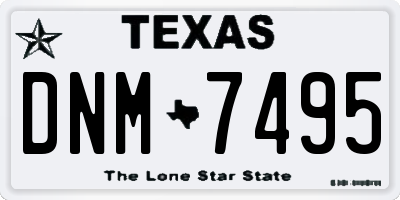 TX license plate DNM7495