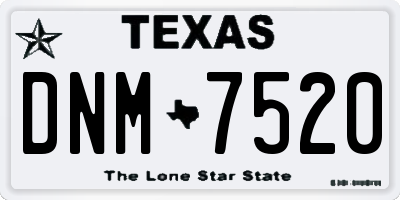 TX license plate DNM7520