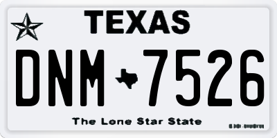 TX license plate DNM7526