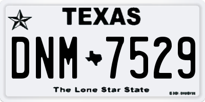 TX license plate DNM7529