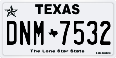 TX license plate DNM7532