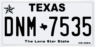 TX license plate DNM7535