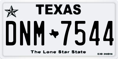 TX license plate DNM7544