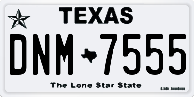 TX license plate DNM7555