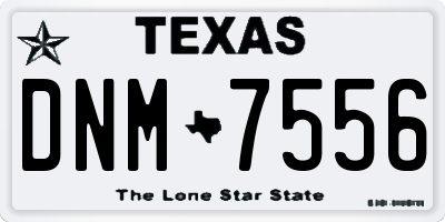 TX license plate DNM7556