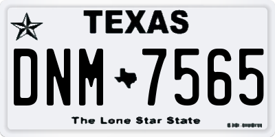 TX license plate DNM7565