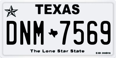 TX license plate DNM7569