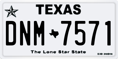 TX license plate DNM7571