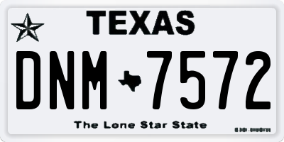 TX license plate DNM7572