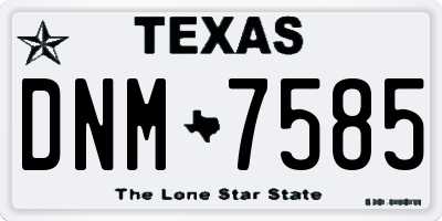 TX license plate DNM7585
