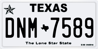 TX license plate DNM7589