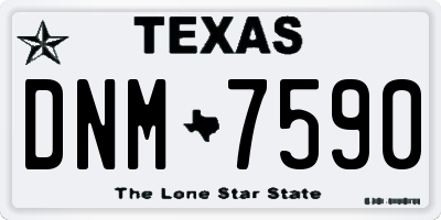TX license plate DNM7590